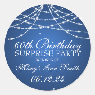 Sticker Rond Ficelle de fête d'anniversaire de surprise des