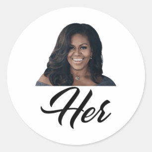 Sticker Rond Fiddlesticks Tee - shirt femmes Son Michelle Obama