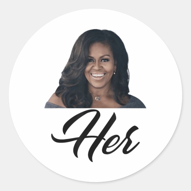 Sticker Rond Fiddlesticks Tee - shirt femmes Son Michelle Obama (Devant)