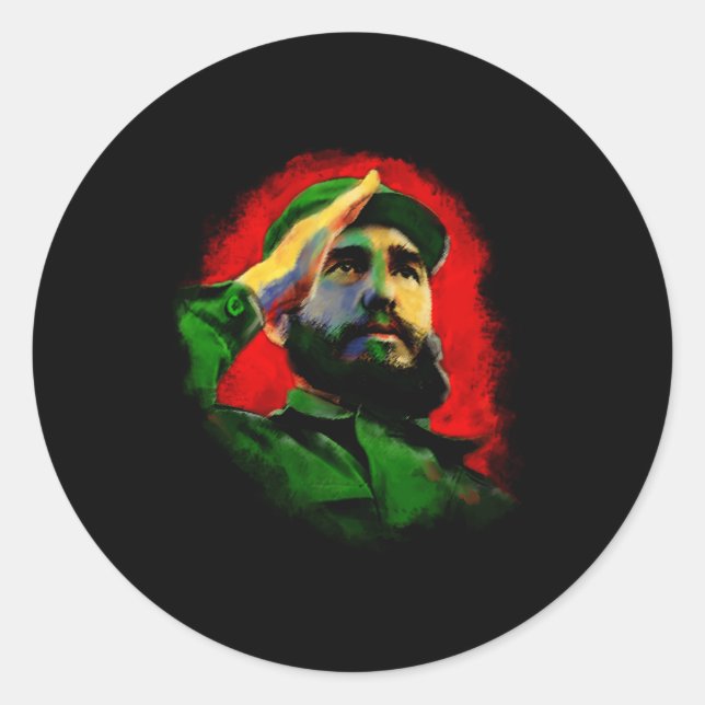 Sticker Rond Fidel Castro (Devant)