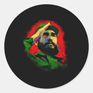 Sticker Rond Fidel Castro
