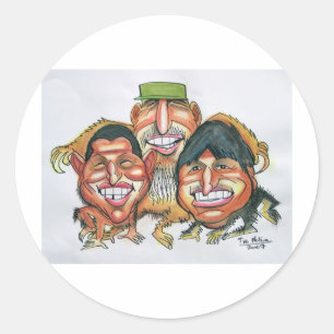Sticker Rond Fidel Castro, Hugo Chavez, moraux d'evo
