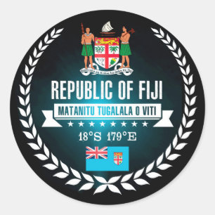 Sticker Rond Fidji