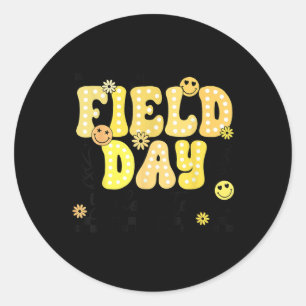 Sticker Rond Field Day Yellow Team Field Trier Jeu Concours