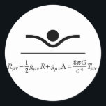 Sticker Rond Field Equation<br><div class="desc">Field Equation in general relativity,  gravitation describing spacetime curvature in a manner consistent with energy considerations.</div>