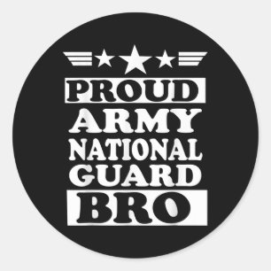 Sticker Rond Fier armée Garde nationale Frère national