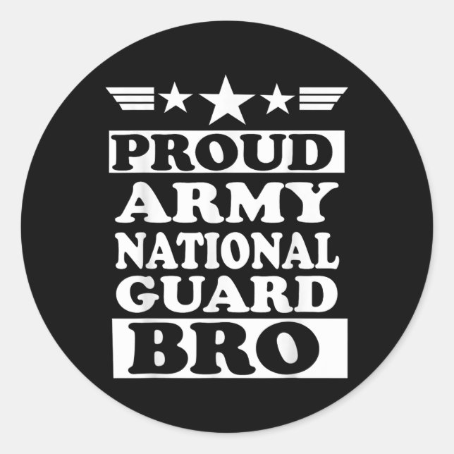 Sticker Rond Fier armée Garde nationale Frère national (Devant)