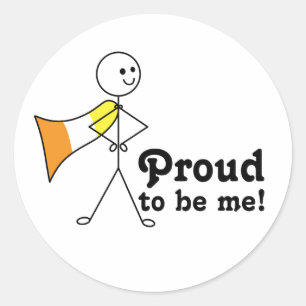Sticker Rond Fier de me être Maverique Pride drapeau super héro