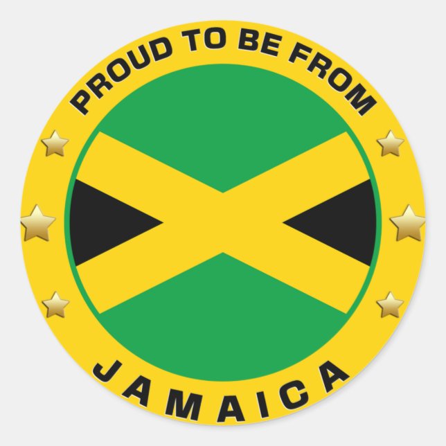 Sticker Rond Fier D'Être De Jamaïque (Devant)
