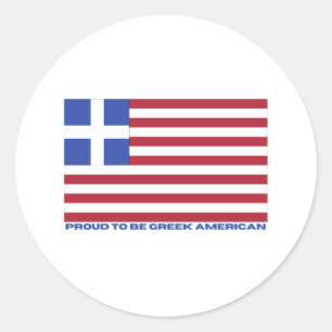 STICKER ROND FIER D'ÊTRE GRECQUE AMÉRICAIN !
