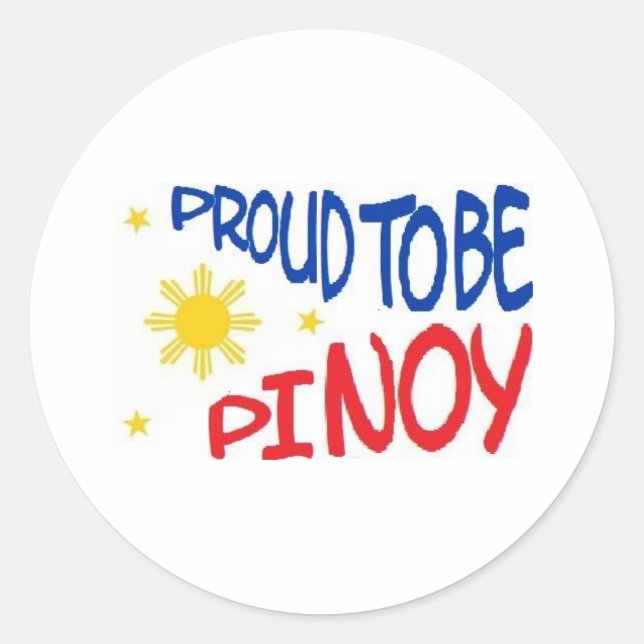 Sticker Rond Fier d'être Pinoy (Devant)
