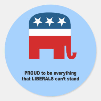 Sticker Rond Fier d'être tout ce que les libéraux ne peuvent su