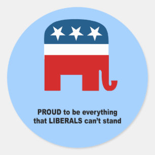 Sticker Rond Fier d'être tout qui les libéraux ne peuvent pas
