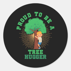 Sticker Rond Fier D'Être Un Arbre Plus Gros Terre Arbour Day Na