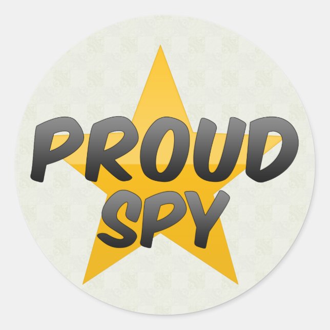 Sticker Rond Fier espion (Devant)