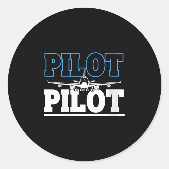 Sticker Rond Fier femmes avion de ligne commercial Lot carrière (Devant)