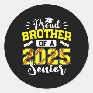 Sticker Rond Fier Frère D'Un Diplôme Supérieur De Softll 2025