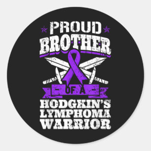 Sticker Rond Fier Frère D'Un Guerrier Du Lymphome De Hodgkins H
