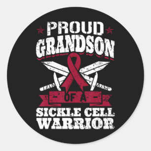 Sticker Rond Fier Grand-Fils D'Un Guerrier De Cellule De Faucil