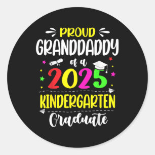 Sticker Rond Fier Grand-Père D'Un Cl De 2025 Maternelle
