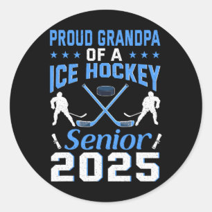 Sticker Rond Fier grand-père d'un senior de hockey sur glace di