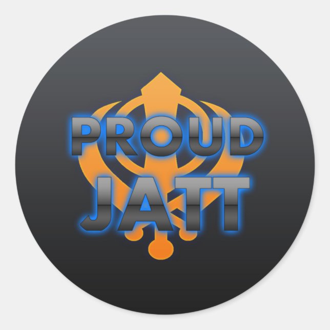 Sticker Rond Fier Jatt, Jatt fierté (Devant)
