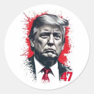 Sticker Rond Fier Maga Trump Vance Jour de l'Inauguration améri