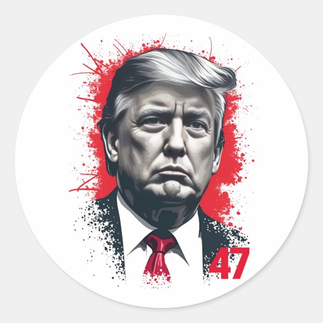 Sticker Rond Fier Maga Trump Vance Jour de l'Inauguration améri (Devant)