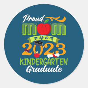 Sticker Rond Fier Maman De 2023 Enseignant À La Maternelle