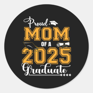 Sticker Rond Fier Maman D'Un Cl De 2025 Diplômé 1
