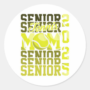 Sticker Rond Fier Maman D'Un Tennis Senior 2025 Cl De 25 Gradua