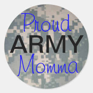 Sticker Rond Fier Momma de l'armée