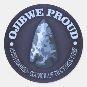 Sticker Rond Fier ojibwe (flèche)