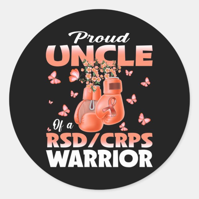 Sticker Rond Fier Oncle D'Un Ccrps Rsd Boxe De Sensibilisation  (Devant)