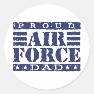 Sticker Rond Fier papa de la force aérienne