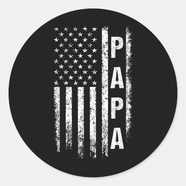 Sticker Rond Fier Papa Funny Fête des pères 2024 Cadeaux Papa A (Devant)