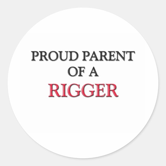 Sticker Rond Fier Parent D'Un RIGGER (Devant)
