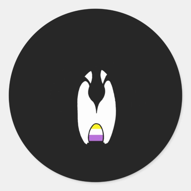 Sticker Rond Fier Parent Nonbinaire (fr (Devant)