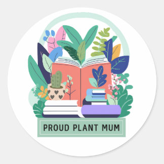 Sticker Rond Fier Plante maman