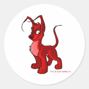 Sticker Rond Fier rouge Gelert