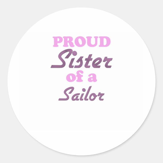 Sticker Rond Fier Soeur d'un marin (Devant)