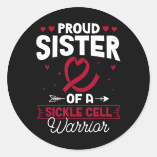 Sticker Rond Fier Soeur D'Une Cellule De Guerrier De La Faucill