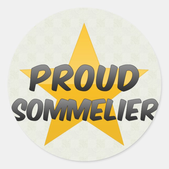 Sticker Rond Fier Sommelier (Devant)