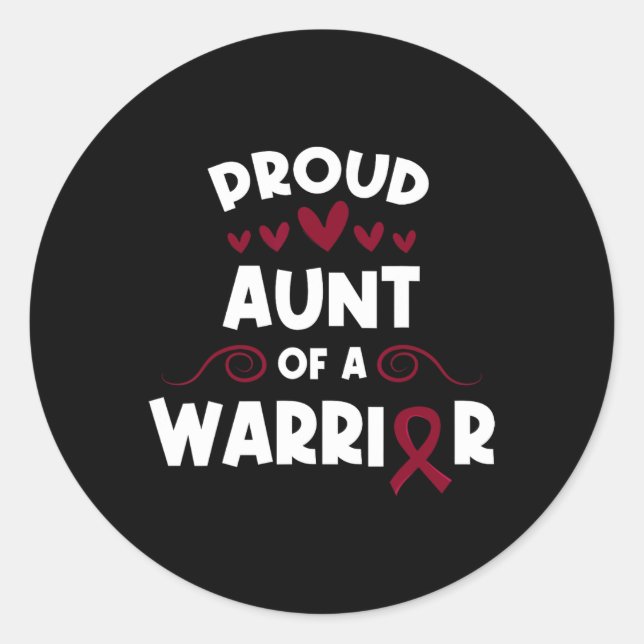 Sticker Rond Fier Tante D'Une Cellule De Guerrier De La Faucill (Devant)
