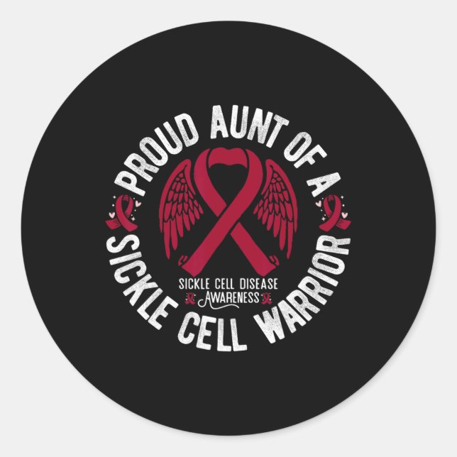 Sticker Rond Fier Tante D'Une Guerrière De Cellule De Faucille  (Devant)