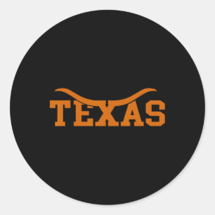 Sticker Rond Fier Texas Designs Uni Adults