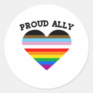 Sticker Rond Fière de l'Ally Progrès Fierté