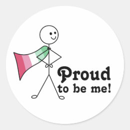 Sticker Rond Fière d'être moi Abrosexué Pride super héros
