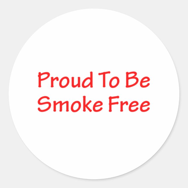 Sticker Rond Fière d'être sans fumée (Devant)