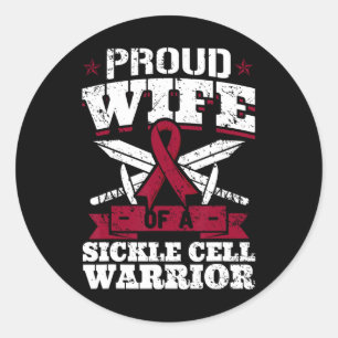 Sticker Rond Fière Femme D'Un Guerrier De Cellule De Faucille S